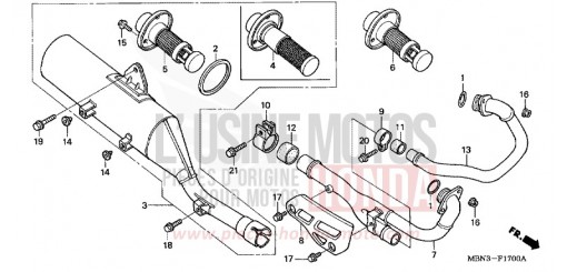EXHAUST MUFFLER XR650R6 de 2006